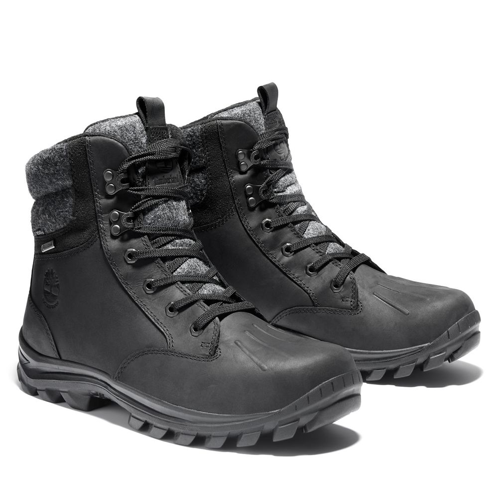 Botas de Nieve Timberland Hombre Chillberg Mid Waterproof Negras - Chile NRU-082593